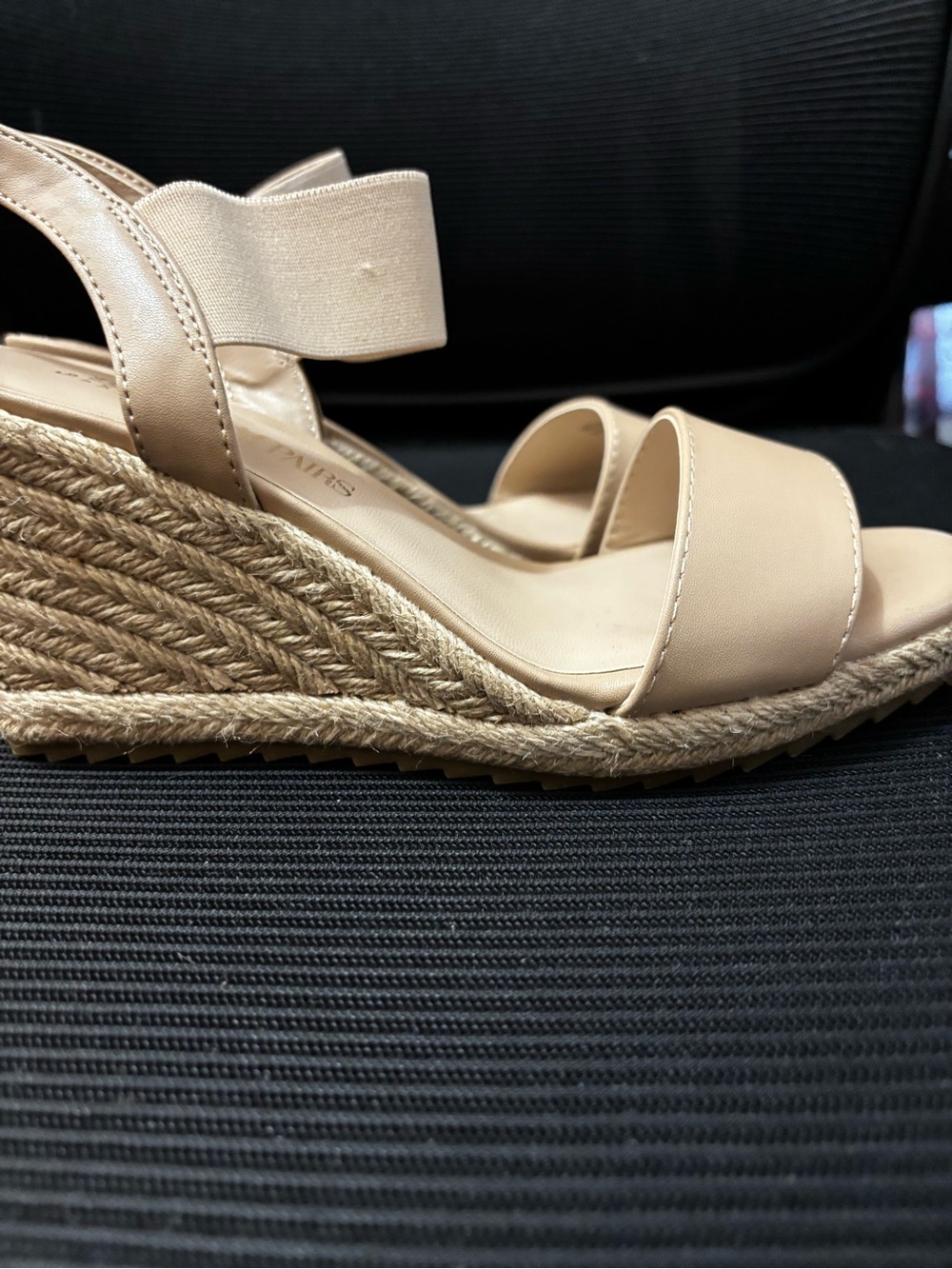 Nude Espadrille Wedge Sandals - Women